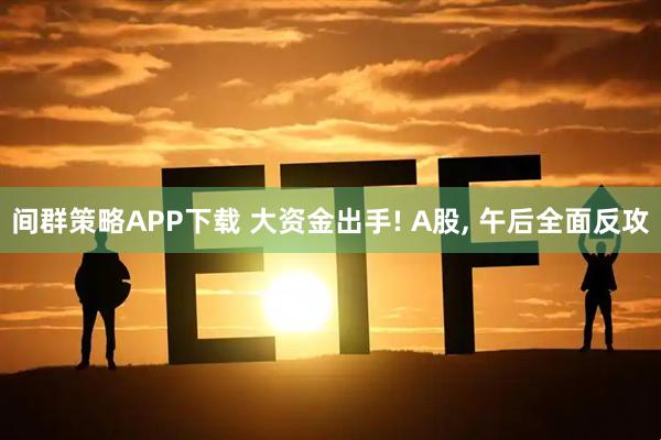 间群策略APP下载 大资金出手! A股, 午后全面反攻