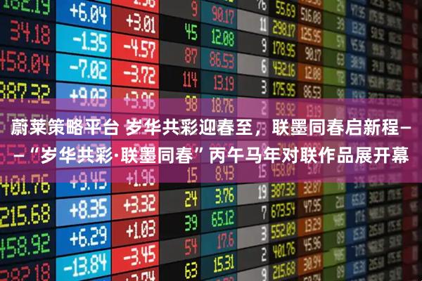 蔚莱策略平台 岁华共彩迎春至，联墨同春启新程——“岁华共彩·联墨同春”丙午马年对联作品展开幕